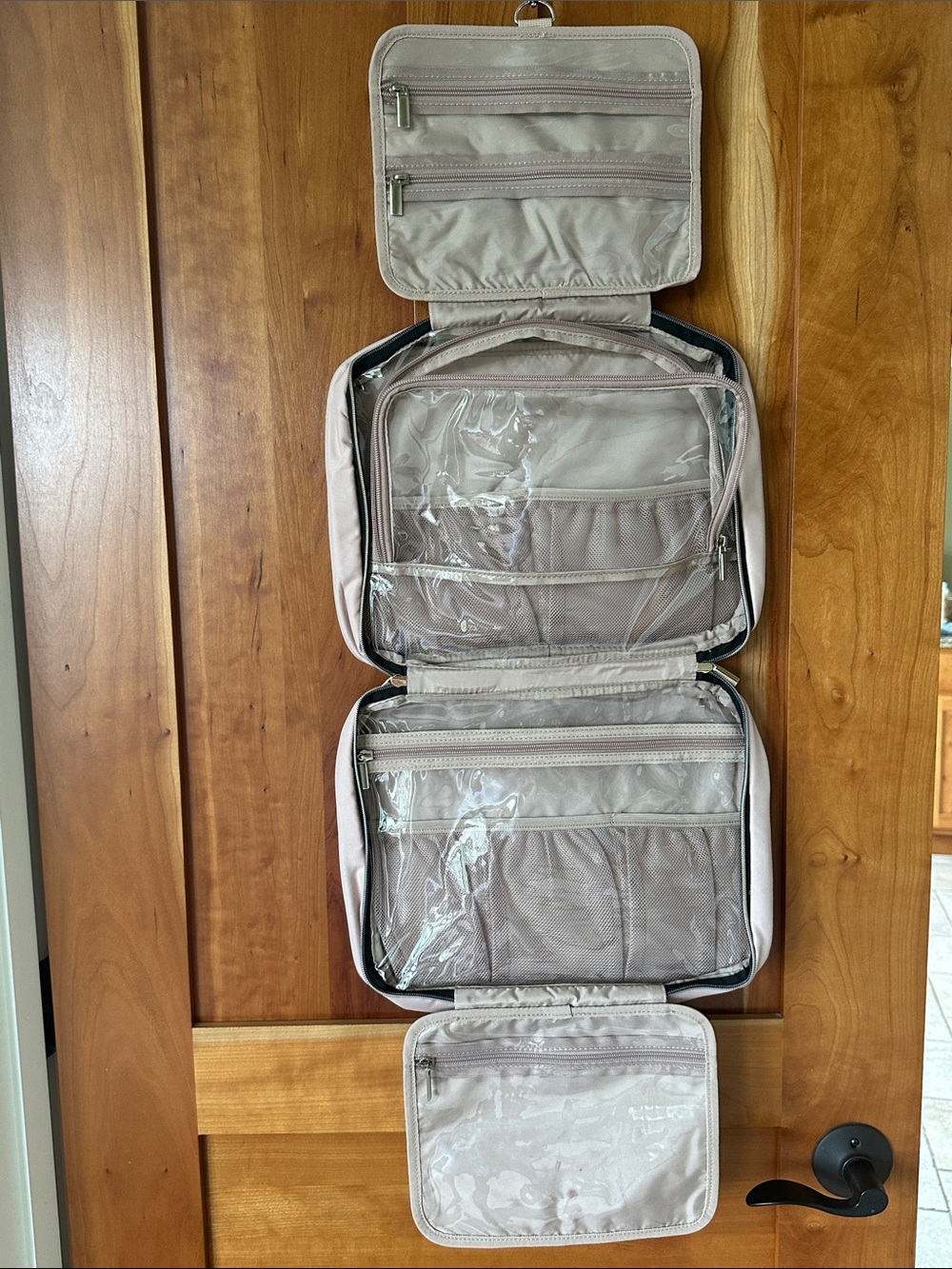 Hanging Toiletry Organizer Bag - Light Beige